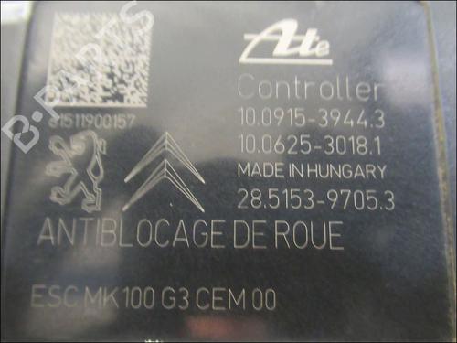 Used ABS pump PEUGEOT 2008 I (CU_) 1.4 HDi (68 hp) 24480814