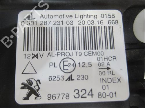 Used Left headlight PEUGEOT 308 SW II (LC_, LJ_, LR_, LX_, L4_) 1.6 BlueHDi 120 (120 hp) 29380136