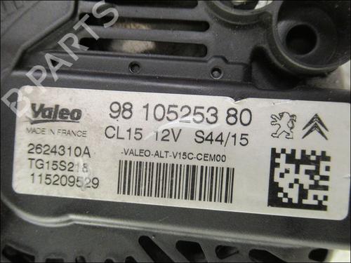 Generator PEUGEOT 208 I (CA_, CC_) 1.6 HDi / BlueHDi 75 (75 hp) 18351669