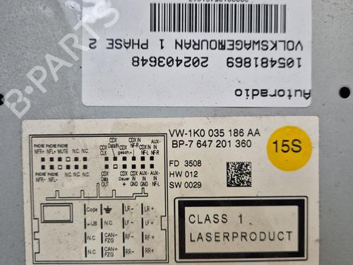 Used Radio VW TOURAN (1T1, 1T2) 1.9 TDI (105 hp) 25730668