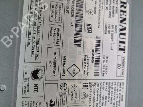 Radio RENAULT MEGANE IV Hatchback (B9A/M/N_) 1.6 dCi 165 | BP27095209E6 