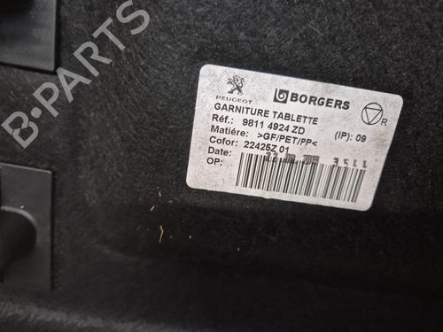 Rear parcel shelf PEUGEOT 3008 II SUV (MC_, MR_, MJ_, M4_) 1.5 BlueHDi 130 | BP29550501C85 