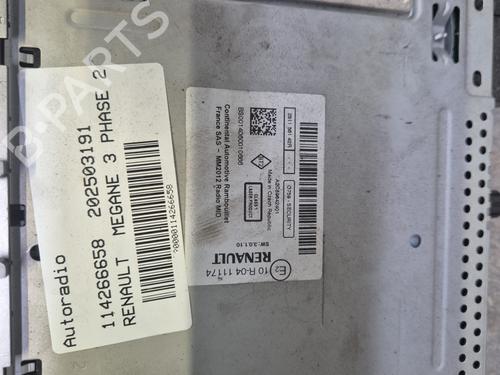 Radio RENAULT MEGANE III Hatchback (BZ0/1_, B3_) 1.2 TCe (BZ16, BZ28) | BP30867967E6