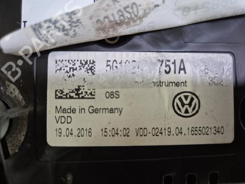Instrument cluster VW GOLF VII (5G1, BQ1, BE1, BE2) 1.6 TDI | BP27187950C47