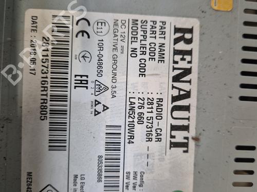 Display monitor RENAULT CLIO IV (BH_) 1.2 TCe 120 (BHAU) | BP29600921C48