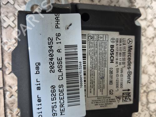 Kollisjonspute styreenhet MERCEDES-BENZ A-CLASS (W176) A 200 CDI (176.001) (136 hp) 24965920