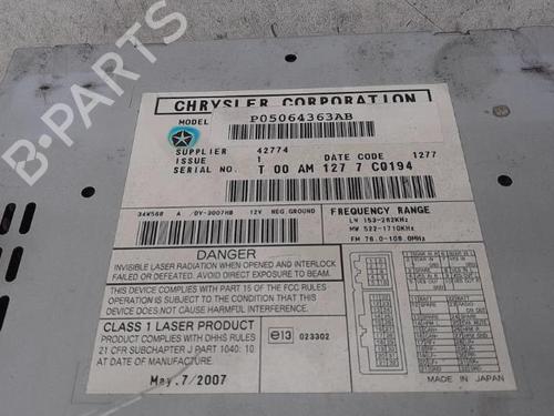 Radio DODGE CALIBER 2.0 CRD | BP16252029E6 