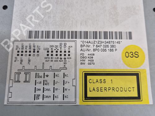 Radio AUDI A3 Sportback (8PA) 1.9 TDI | BP32485271E6