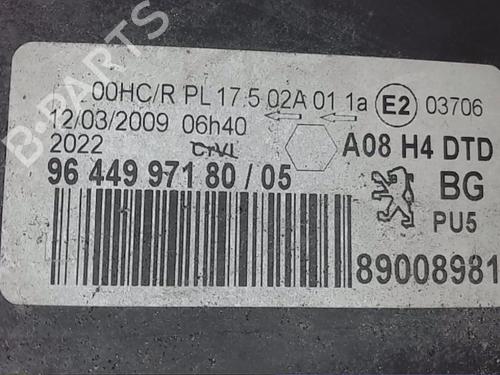 Used Right headlight PEUGEOT 1007 (KM_) 1.4 (75 hp) 13825905