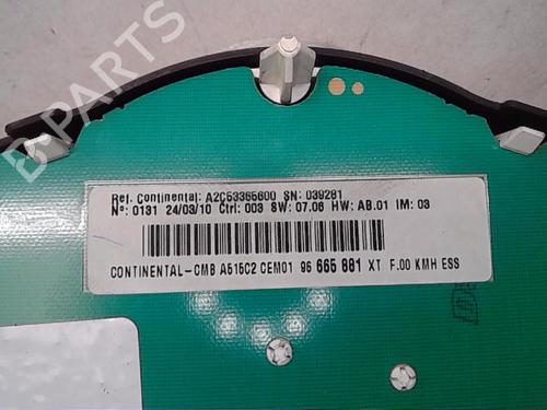 Instrument cluster CITROËN C3 II (SC_) 1.4 | BP13831660C47 