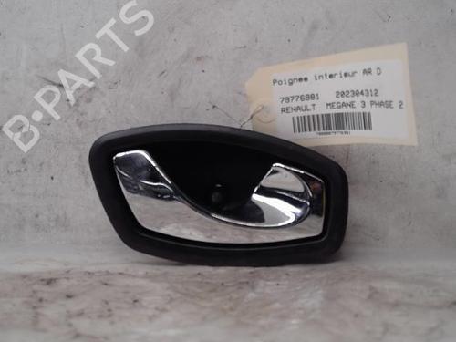 Used Rear right interior door handle RENAULT MEGANE III Grandtour (KZ0/1) 1.5 dCi (KZ09, KZ0D, KZ1G, KZ29, KZ14, KZ1W, KZ10, KZ1F,... (110 hp) 16566941