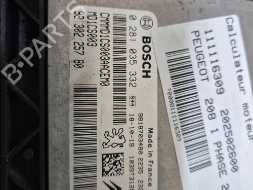 Engine control unit (ECU) PEUGEOT 208 I (CA_, CC_) 1.5 BlueHDI 100 | BP28445377M57