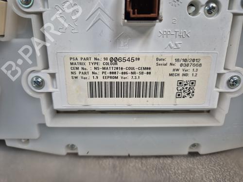 Instrument cluster PEUGEOT 208 I (CA_, CC_) 1.2 VTI 82 | BP28082250C47 