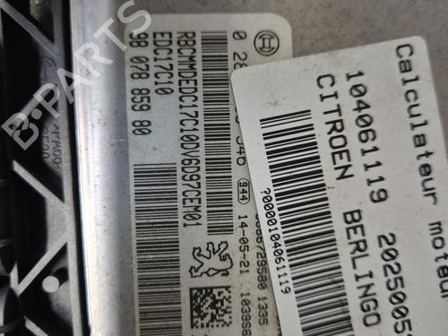 Engine control unit (ECU) CITROËN BERLINGO Box Body/MPV (B9) | BP24832809M57
