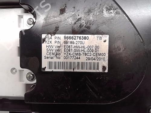 Used Instrument cluster PEUGEOT 3008 I MPV (0U_) 1.6 HDi (109 hp) 13837171
