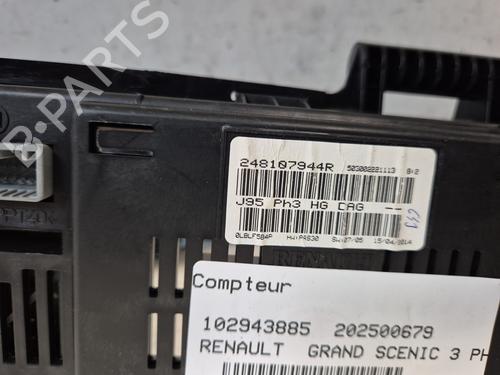 Instrument cluster RENAULT GRAND SCÉNIC III (JZ0/1_)  | BP24460304C47 