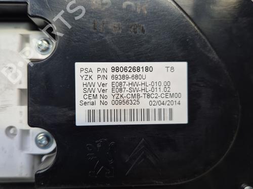 Instrument cluster PEUGEOT 3008 I MPV (0U_) 1.6 HDi | BP29845893C47 