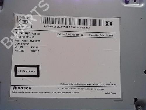 Radio NISSAN QASHQAI II (J11, J11_)  | BP13854079E6 