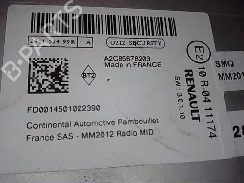 Radio RENAULT TWINGO III (BCM_, BCA_) 0.9 TCe 90 (BCM9, BCM2) | BP13849496E6 