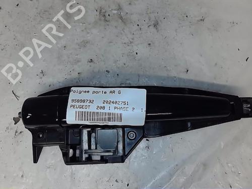 Used Rear left exterior door handle PEUGEOT 208 I (CA_, CC_) 1.2 VTI 82 (82 hp) 21285284
