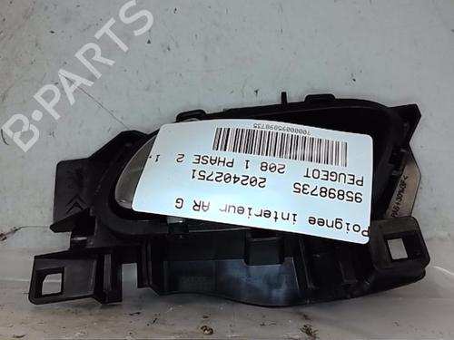 Used Rear left interior door handle PEUGEOT 208 I (CA_, CC_) 1.2 VTI 82 (82 hp) 21285286
