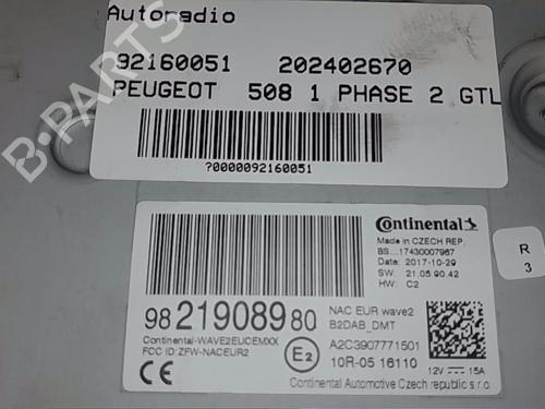 Used Radio PEUGEOT 508 I (8D_) [2010-2018]  19689263