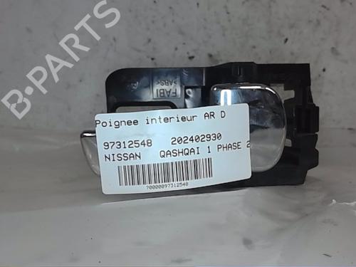 Used Rear right interior door handle NISSAN QASHQAI / QASHQAI +2 I (J10, NJ10, JJ10E) 1.5 dCi (110 hp) 22018359