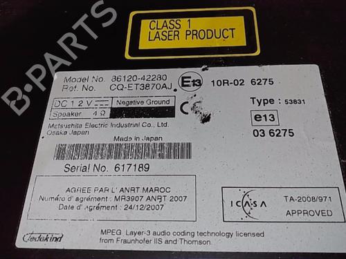 Used Radio TOYOTA RAV 4 III (_A3_) 2.2 D 4WD (ALA30_, ALA30R) (150 hp) 13849831