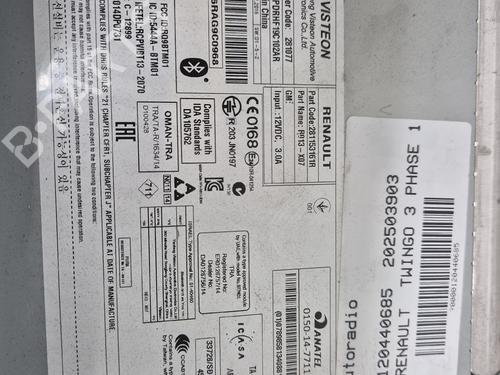 Radio RENAULT TWINGO III (BCM_, BCA_) | BP35885831E6 - Image 4