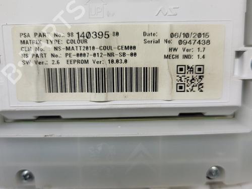 Compteur de vitesse Compteur de vitesse PEUGEOT 2008 I (CU_) 1.2 THP 110 / PureTech 110 (110 hp) 36100216 36100216
