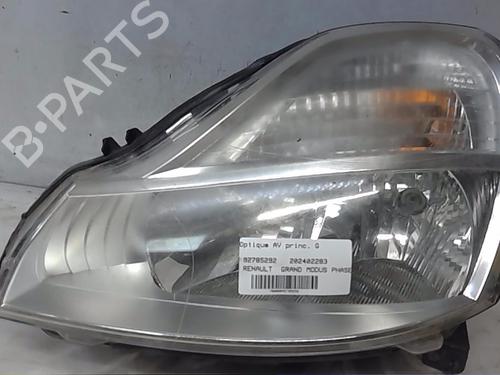 Used Left headlight RENAULT MODUS / GRAND MODUS (F/JP0_) 1.5 dCi (FP0F, JP0F) (86 hp) 21011076
