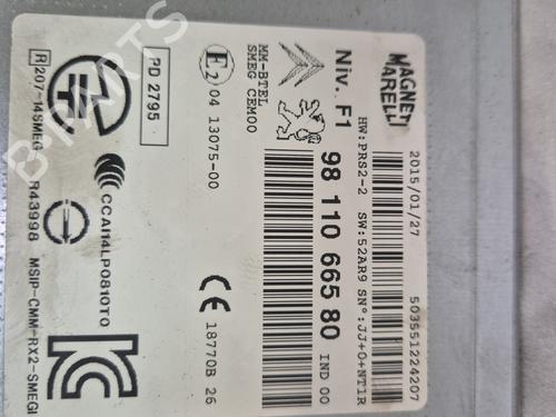 Radio PEUGEOT 208 I (CA_, CC_) 1.6 HDi | BP30163813E6 