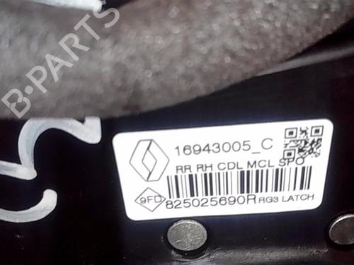 Rear right lock RENAULT SCÉNIC IV (J9_) 1.3 TCe 160 (J9NC) 825020600R