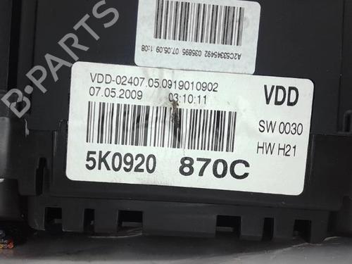 Instrument cluster VW GOLF VI (5K1)  | BP16566973C47 