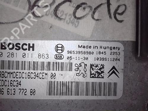 Engine control unit (ECU) PEUGEOT 307 (3A/C) 1.6 HDi | BP13838557M57 