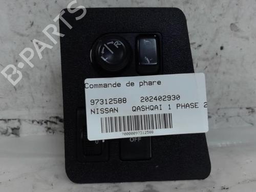 Used Headlight switch NISSAN QASHQAI / QASHQAI +2 I (J10, NJ10, JJ10E) 1.5 dCi (110 hp) 22224481