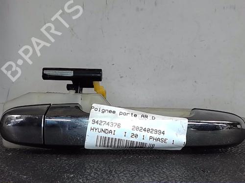 Used Rear right exterior door handle HYUNDAI i20 I (PB, PBT) [2008-2015]  24302598