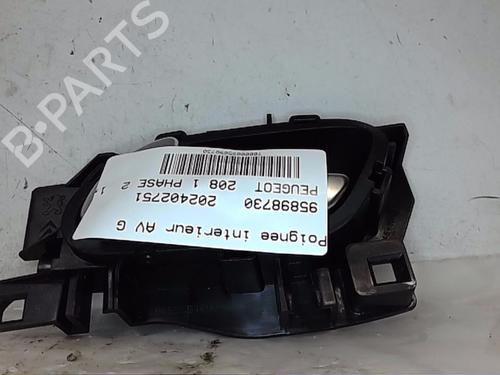 Venstre fortil invendig håndtag PEUGEOT 208 I (CA_, CC_) 1.2 VTI 82 (82 hp) 21285282
