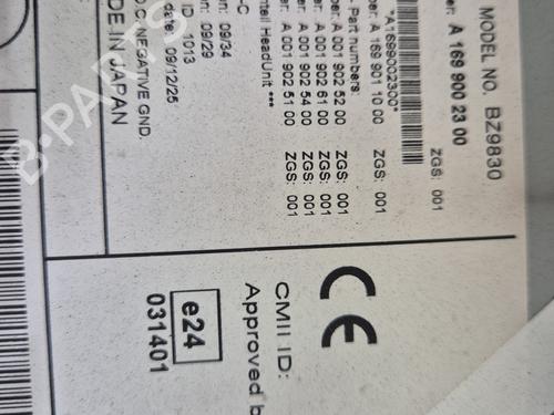 Radio MERCEDES-BENZ A-CLASS (W169) A 160 CDI (169.006, 169.306) | BP25885893E6 