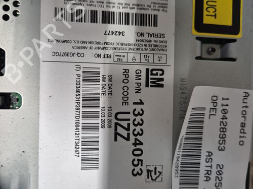 Radio OPEL ASTRA H (A04)  | BP28033782E6 