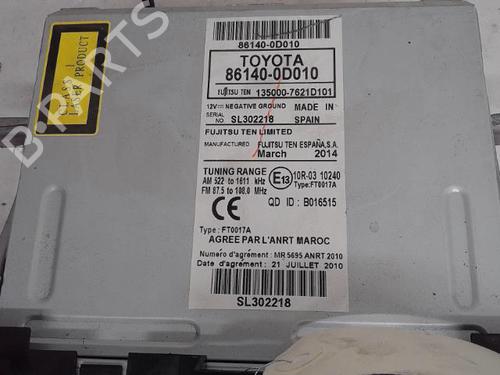 Radio TOYOTA YARIS (_P13_) 1.3 (NSP130_, NSP130) | BP15087332E6 