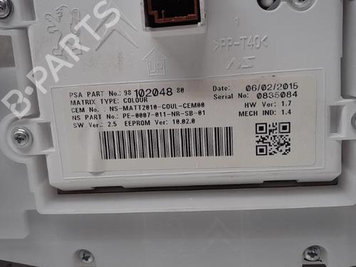 Instrument cluster PEUGEOT 2008 I (CU_) 1.2 THP 110 / PureTech 110 | BP16252580C47 