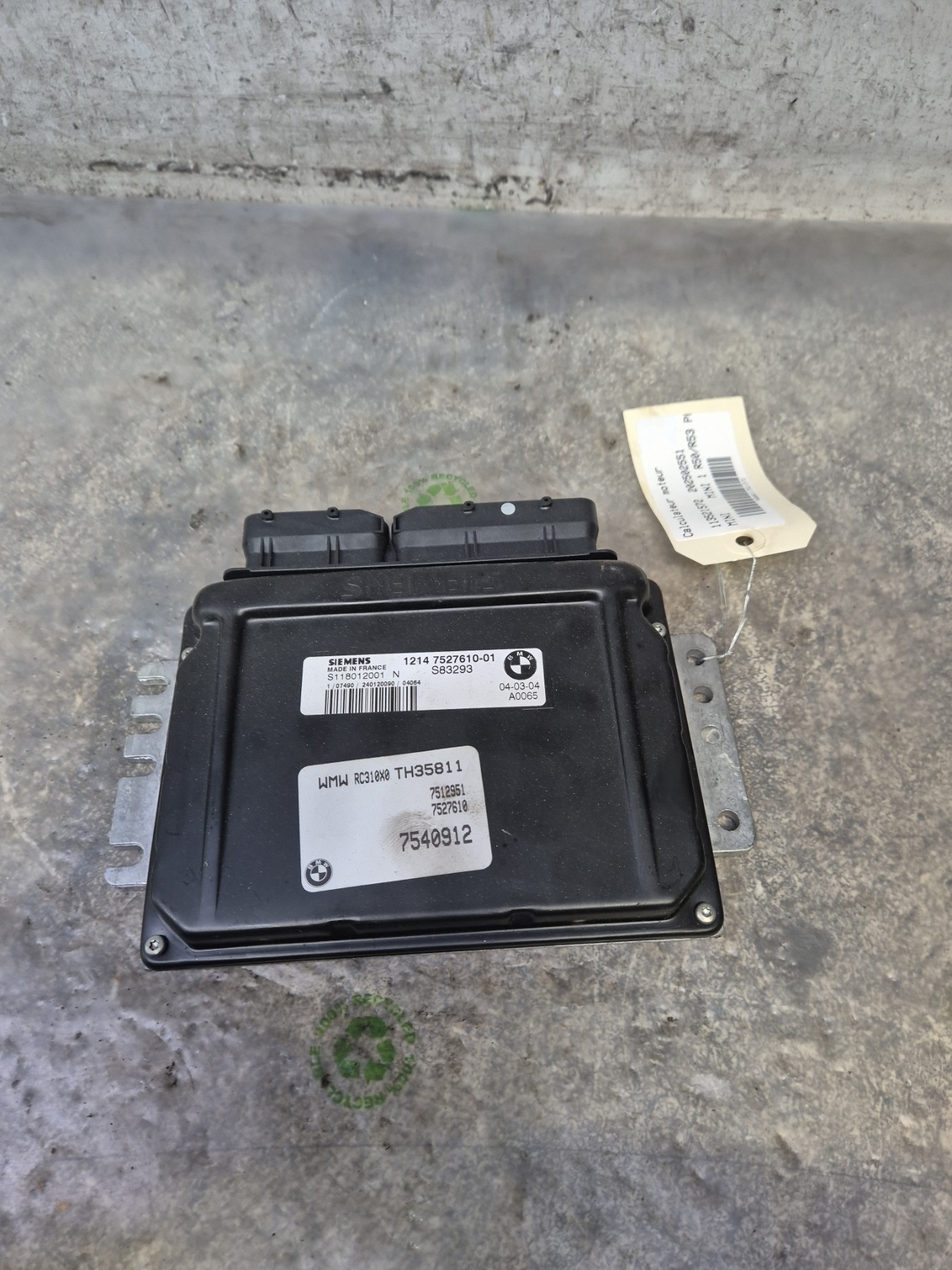 Centralina do motor MINI MINI (R50, R53) Cooper 30310684 | B-Parts