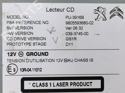 Radio CITROËN C4 II (NC_)  | BP9496573E6 