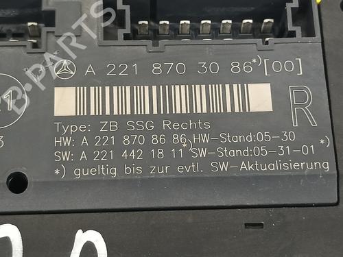 Electronic module MERCEDES-BENZ S-CLASS (W221, V221) S 350 (221.056, 221.156) | BP15187459M83 