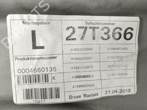 Front left window mechanism MERCEDES-BENZ A-CLASS (W169) A 180 CDI (169.007, 169.307) | BP16798928C22 