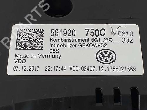 Instrument cluster VW GOLF VII (5G1, BQ1, BE1, BE2)  | BP8046272C47 