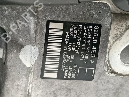 AC compressor NISSAN QASHQAI II SUV (J11, J11_)  | BP16966527M34 