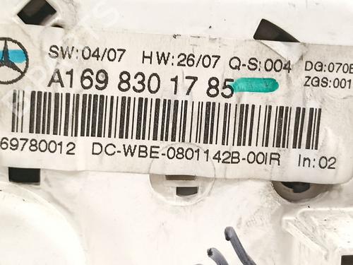 Climate control MERCEDES-BENZ A-CLASS (W169)  | BP16810764I5 