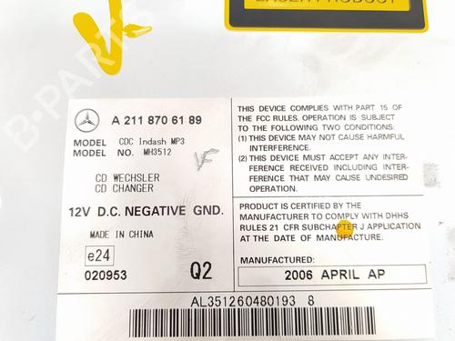 Radio MERCEDES-BENZ CLS (C219)  | BP10519770E6 